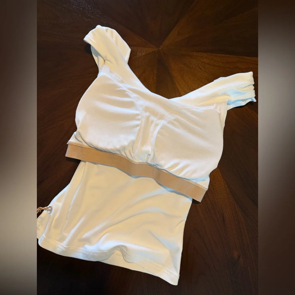 OGL Criss Cross Off Shoulder New Airy Brami Top PURE WHITE XS - Picture 4 of 8